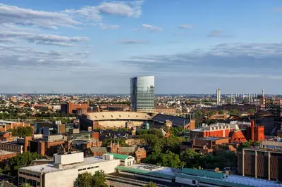 a view of a city with a tall building at Sheraton Philadelphia University City Hotel in Philadelphia