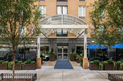 an entrance to a building with a glass door at Holiday Inn Express NYC Chelsea - NoMad Area by IHG in New York