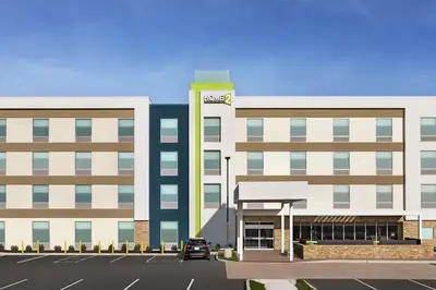 a rendering of a hospital building with a parking lot at Home2 Suites By Hilton Ridley Park Philadelphia Airport So in Ridley Park