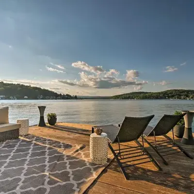 Waterfront Harveys Lake House with Private Dock!