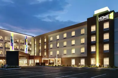 a hotel with a parking lot in front of it at Home2 Suites By Hilton Easton in Easton