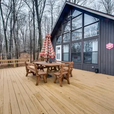 Fire Pit and Community Perks Gouldsboro Cabin!