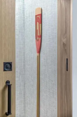 a red baseball bat in front of a door at Hyatt Centric Rittenhouse Square Philadelphia in Philadelphia