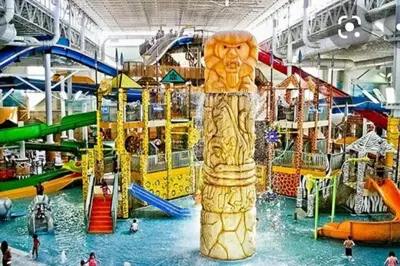 a water park with a water slide and slides at Paradise in heart of Poconos FaSt InTeRnEt Close to All Attractions in Pocono Summit