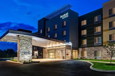 a rendering of the front of a hotel at Fairfield Inn & Suites by Marriott Selinsgrove in Selinsgrove