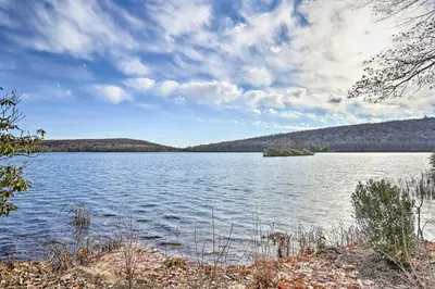 a view of a large body of water at On Big Boulder Lake Condo with Community Pools! in Lake Harmony