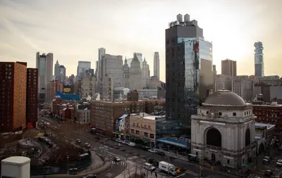a view of a city with a lot of buildings at Leon Hotel LES in New York