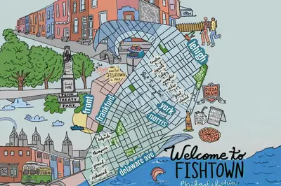 an illustration of a map of the united kingdom at Artsy Hidden Gem --- FREE PARKING in Philadelphia