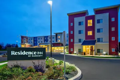 a residence inn by marriott sign in front of a building at Residence Inn by Marriott Reading in Wyomissing