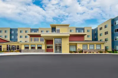 an empty parking lot in front of a building at Residence Inn by Marriott Reading in Wyomissing