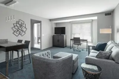 a living room with a couch and a table at Residence Inn by Marriott Orangeburg in Orangeburg