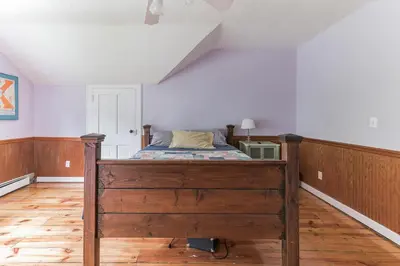 a bedroom with a bed in a room at Mountain View Victorian with Convenient Location and Lots of Space tp Play farmhouse in Napanoch