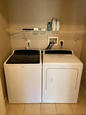 a kitchen with two refrigerators sitting next to each other at NEW Contemporary Chalet 5 Bed/3 Bath in Split Rock in Lake Harmony