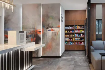 a room with a pharmacyacistacistacistacist at Fairfield Inn & Suites by Marriott New York Staten Island in Staten Island