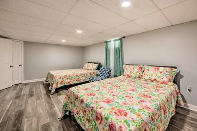 a bedroom with two beds in a room at Updated Home with Pool Table about 4 Mi to Hershey! in Palmyra