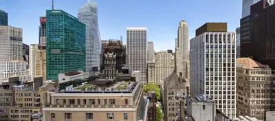 a view of a city skyline with tall buildings at Grayson Hotel in New York