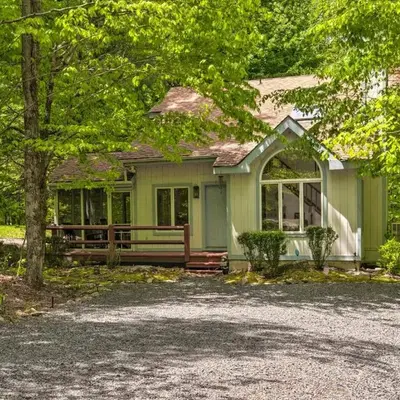 Deck and Resort Amenities Pocono Lake Home