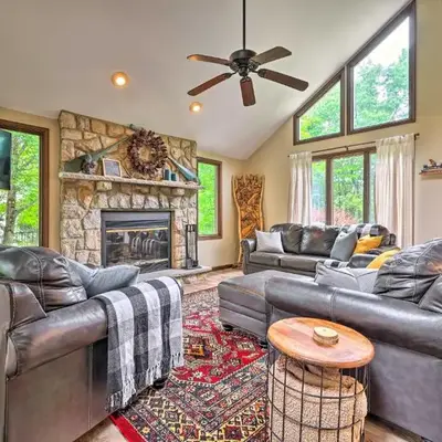 Near Hiking and Skiing Albrightsville Home with Deck!