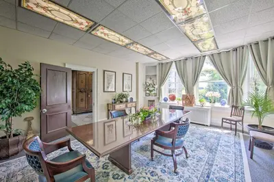 a living room with a large table and chairs at 8 Mi to Hersheypark Millard Mansion in Annville in Annville
