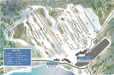 a map of a ski resort with a ski slope at Big Boulder Bliss in Lake Harmony