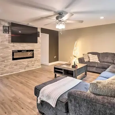 Chic Long Pond Family Home with Fire Pits and Deck!
