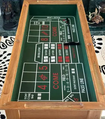 a japanese poker table with a betting deck at WOW!! Ultimate Pocono Retreat, Hot Tub, Game Room, Deck, Lakes, Skiing, Pools in Long Pond