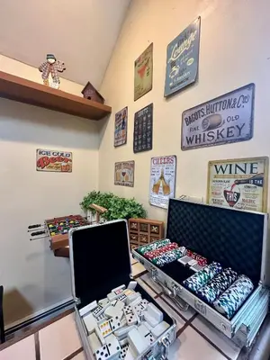 a room with a table filled with food and drinks at WOW!! Ultimate Pocono Retreat, Hot Tub, Game Room, Deck, Lakes, Skiing, Pools in Long Pond