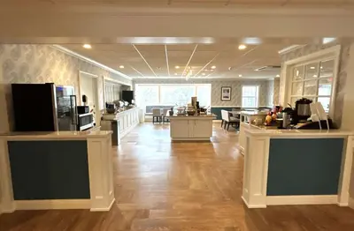 a large room with a kitchen and a living room at The Inn at Lewisburg, BW Signature Collection in Lewisburg