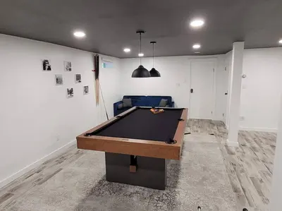 a room with a pool table in a room at Large Vacation Home Villa- Pool, Indoor Hotub, Game Room, up to 25 guests in Monticello
