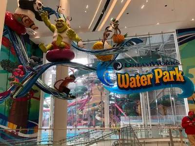 a view of the water park at disney world at Brick City Loft in Newark