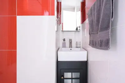 a bathroom with a sink and a mirror at 24-16 Studio Gramercy W D gramercy in New York