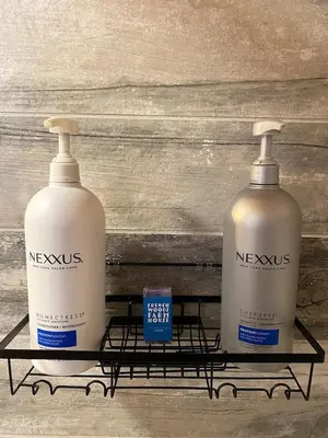 two bottles of bleach sitting on a shelf at FRENCH WOODS FARMHOUSE Catskills Upper Delaware River Hancock NY in Hancock