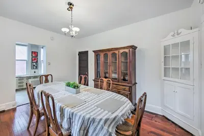 a dining room with a table and chairs at Roomy Lancaster Home Walk to Dtwn and Hospital in Lancaster