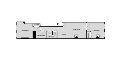 a floor plan of a house at Nolita 2br w wd nr SoHo NYC-992 in New York