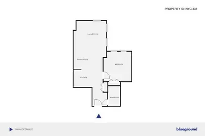 a floor plan of a house at Chelsea 1BR w Gym Concierge nr Penn Station NYC-438 in New York